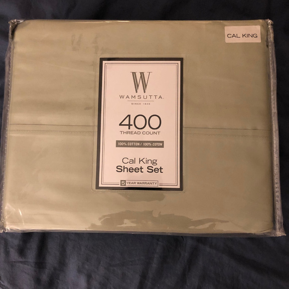 Wamsutta 400 Thread Count 100/% Cotton Standard Pillowcases Sage Set of 2